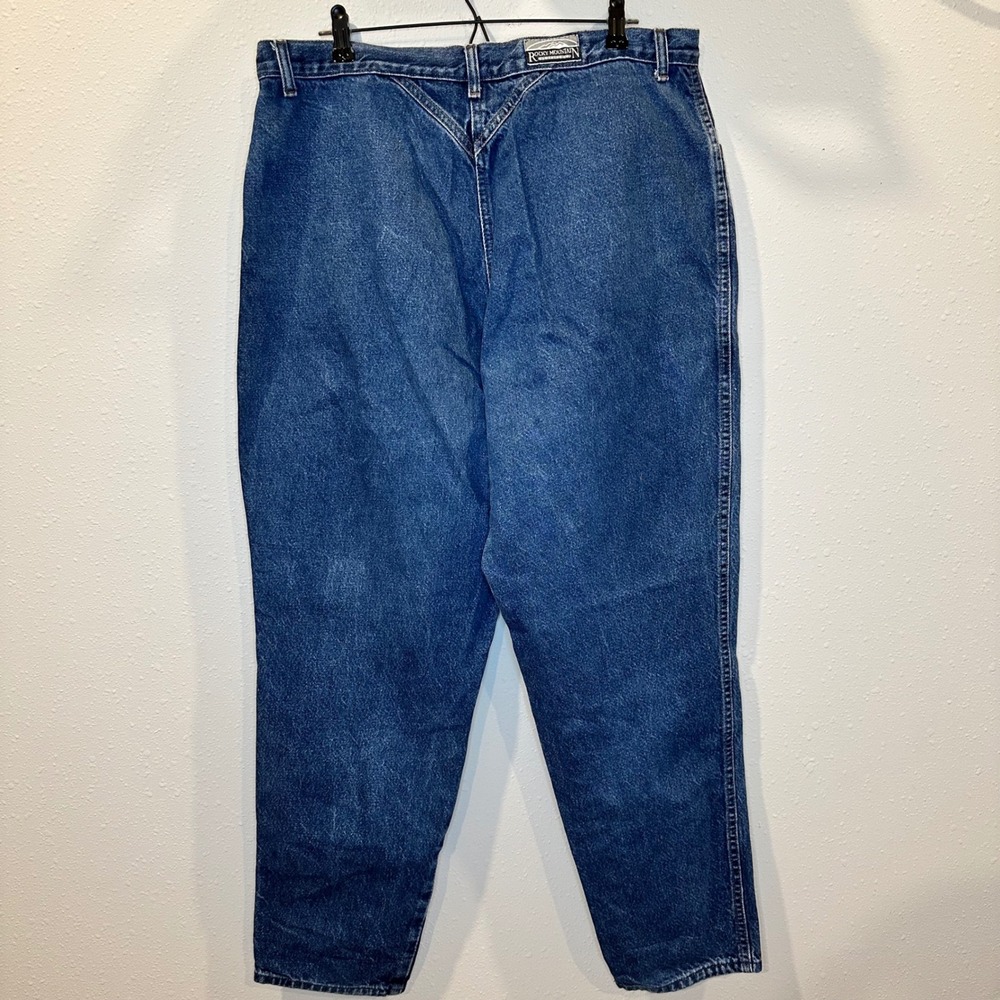 Vintage Rocky Mountain Western Jeans Womens 19/20 Blue High Waist Tapered V-Back - Picture 2 of 16